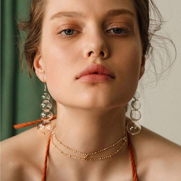 New! Zara Glass Earrings - Picture 1 of 7